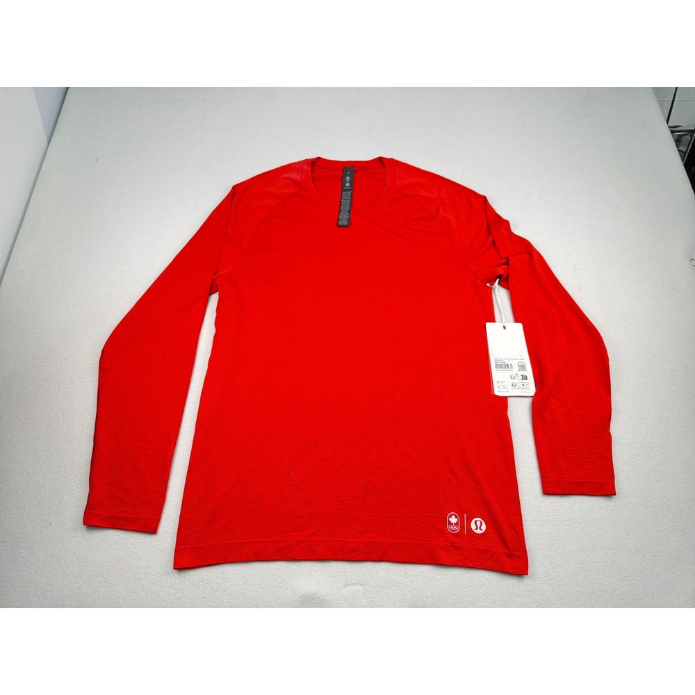Lululemon Metal Vent Tech Long Sleeve Team Canada COC Red LM3FRGS Mens S NWT
